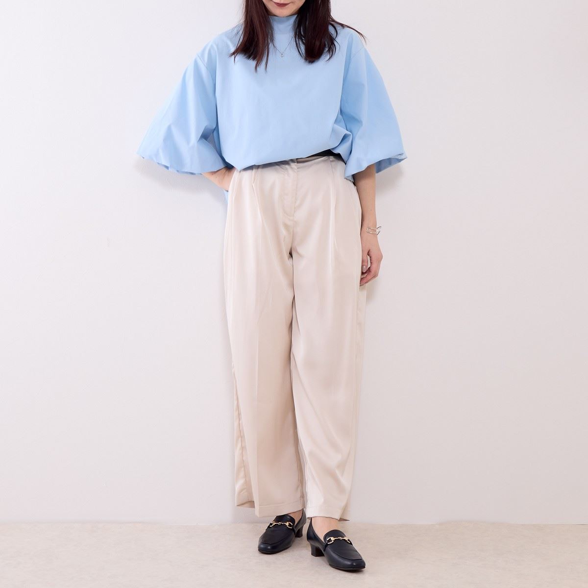 《一部予約/10月上旬頃入荷予定》【25AW】【快適ウォークパンプス】ビットデザインヒールローファー/605003