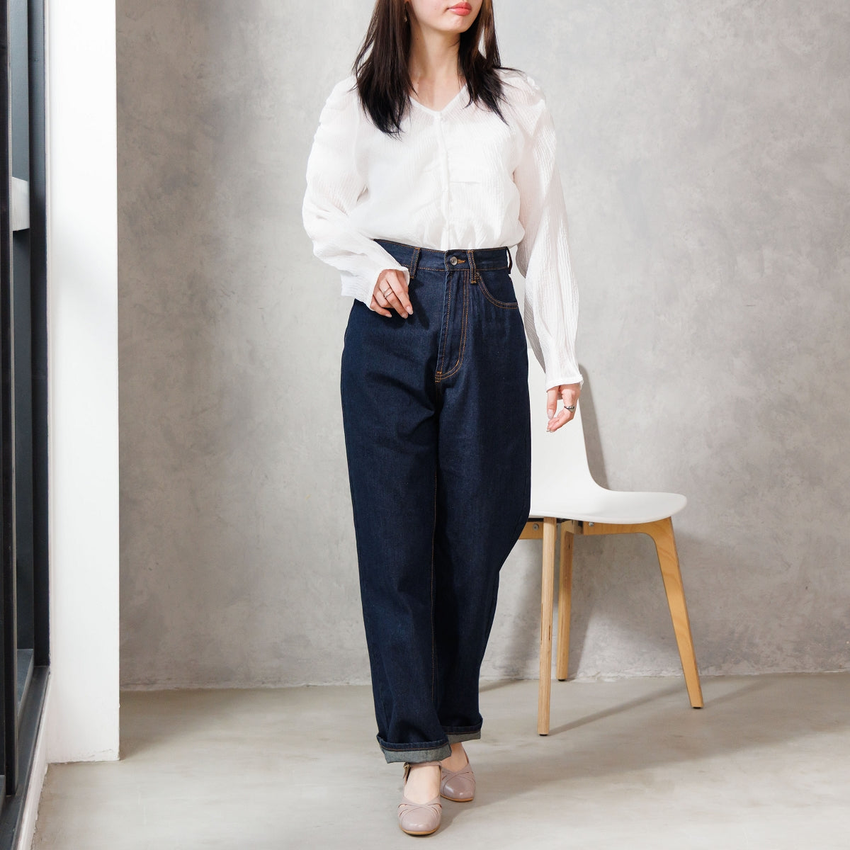 【26SS新色追加/快適ウォークパンプス】5㎝ヒールカットワークストラップパンプス/605005