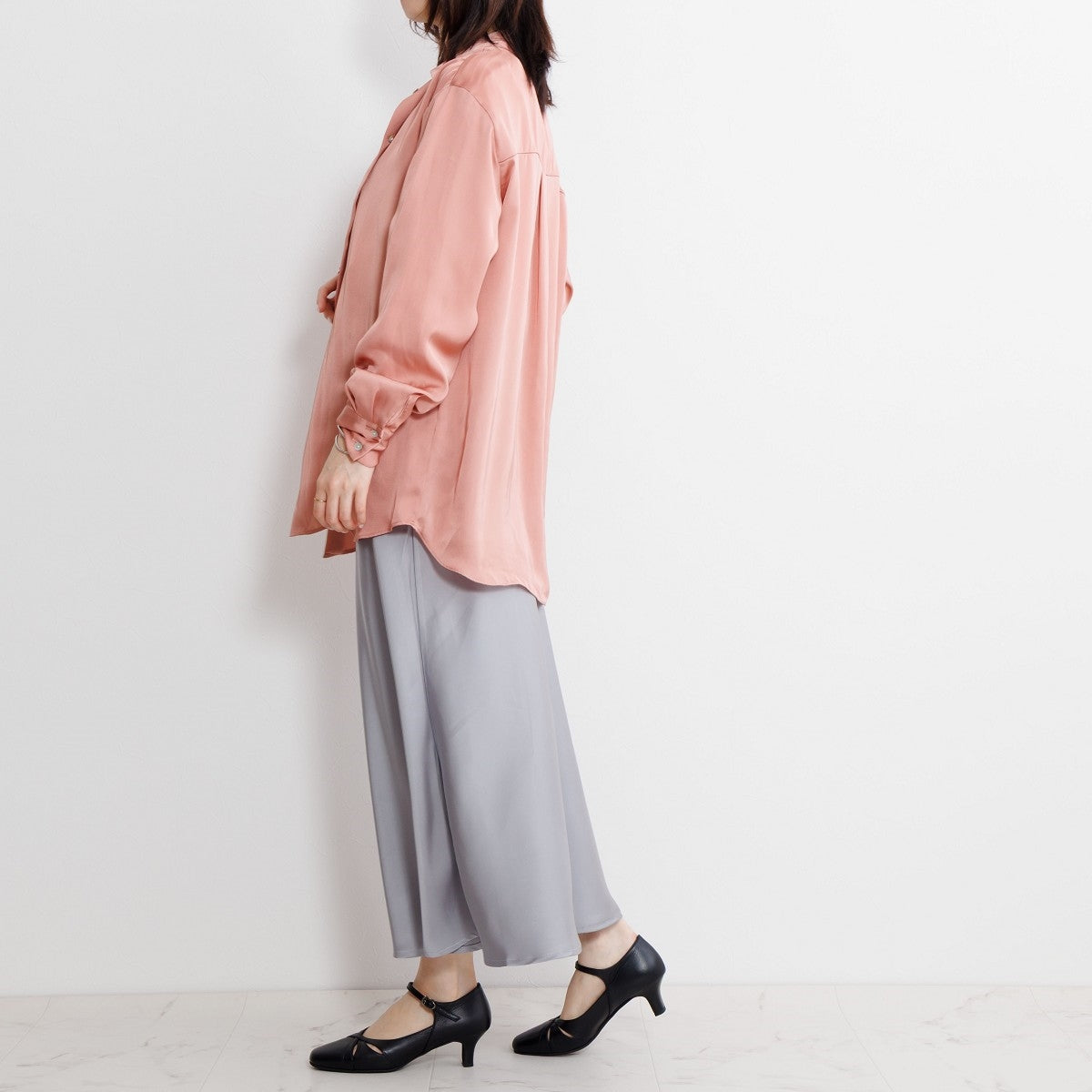 【26SS新色追加/快適ウォークパンプス】5㎝ヒールカットワークストラップパンプス/605005