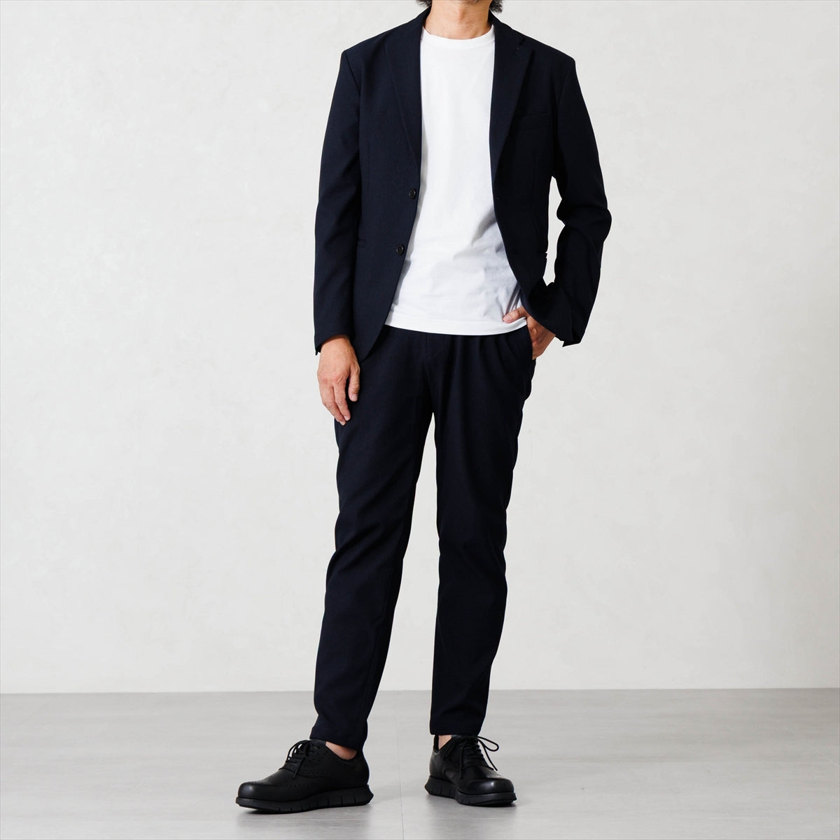 【26AW】【瞬間フィット】メンズハンズフリーウィングチップオックスフォード/607103