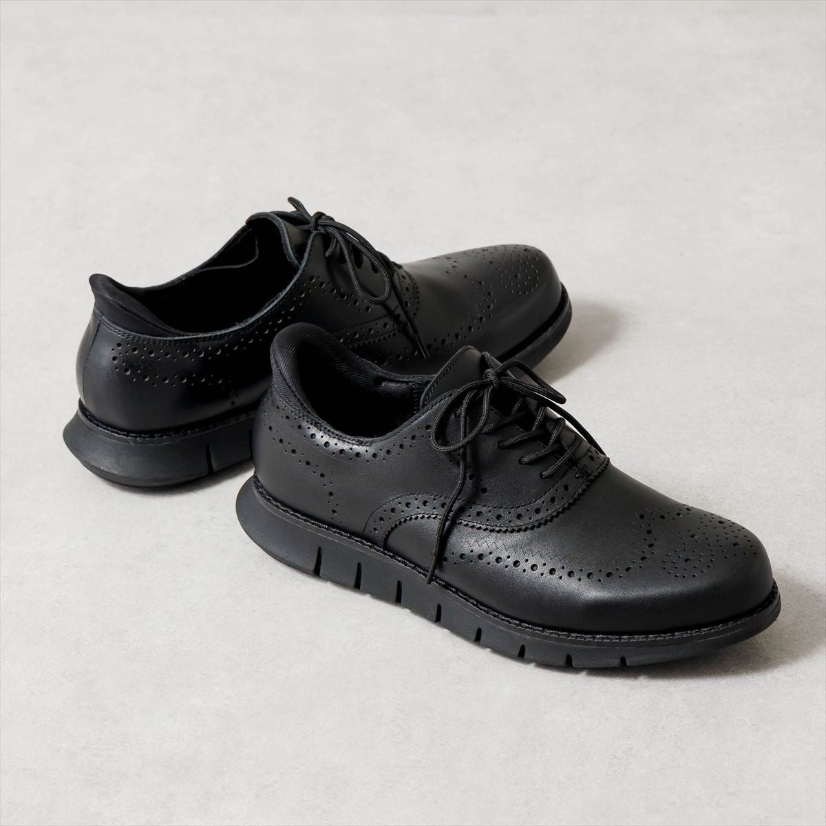【26AW】【瞬間フィット】メンズハンズフリーウィングチップオックスフォード/607103