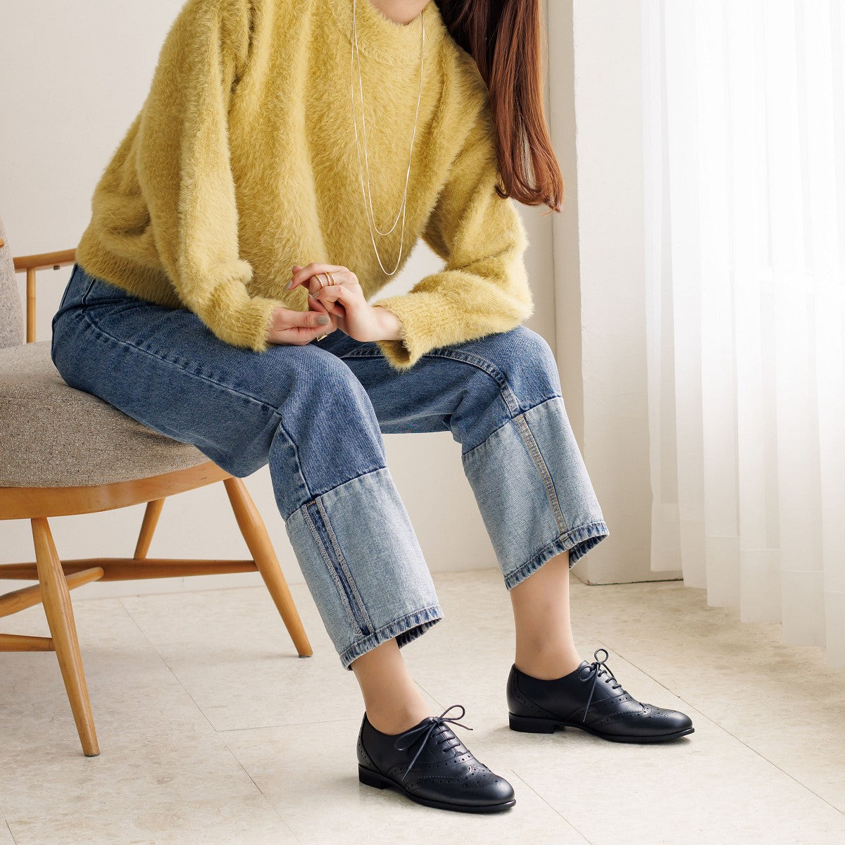 【SALE】【WEB限定デザイン】メダリオンレースアップシューズ/631153