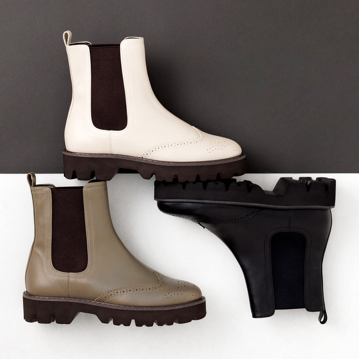 SALE】メダリオンサイドゴアトラックソールブーツ/631406