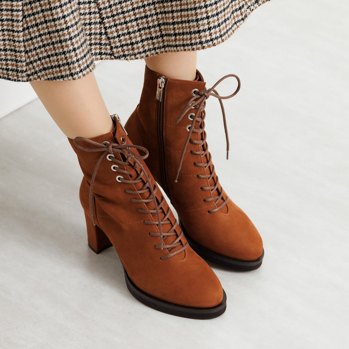 【SALE】プラットフォームレースアップブーツ/631415