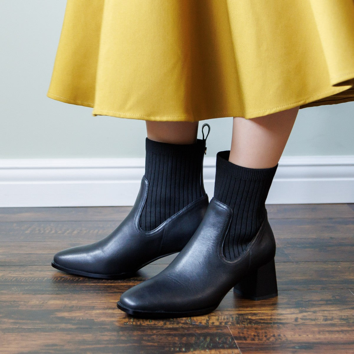 【SALE】リブニットブーツ/631419