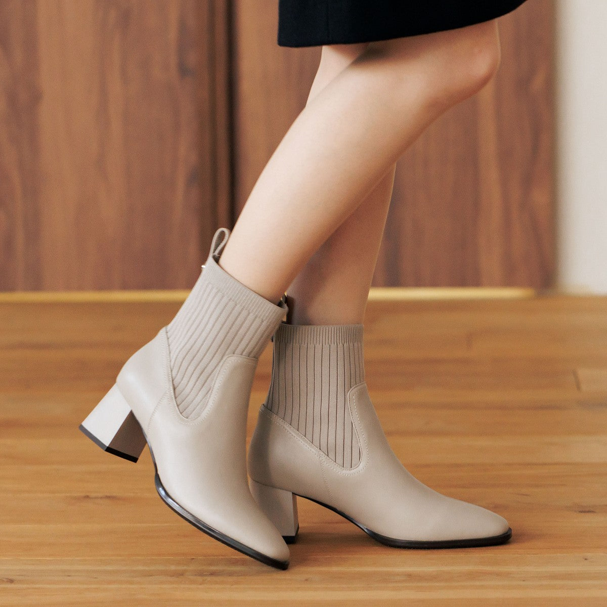 【SALE】リブニットブーツ/631419