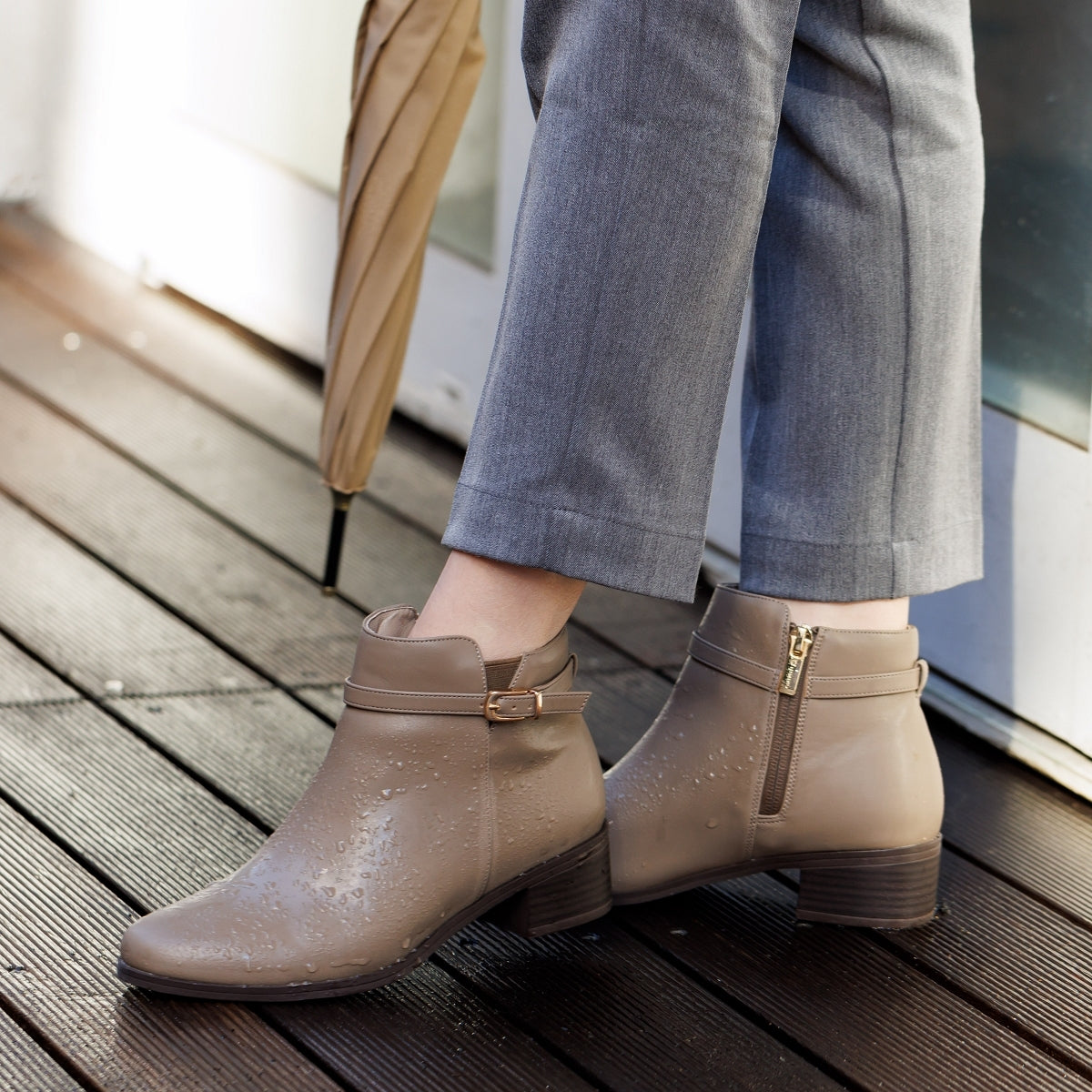 【耐水】ベルトデザインレインブーツ/634401