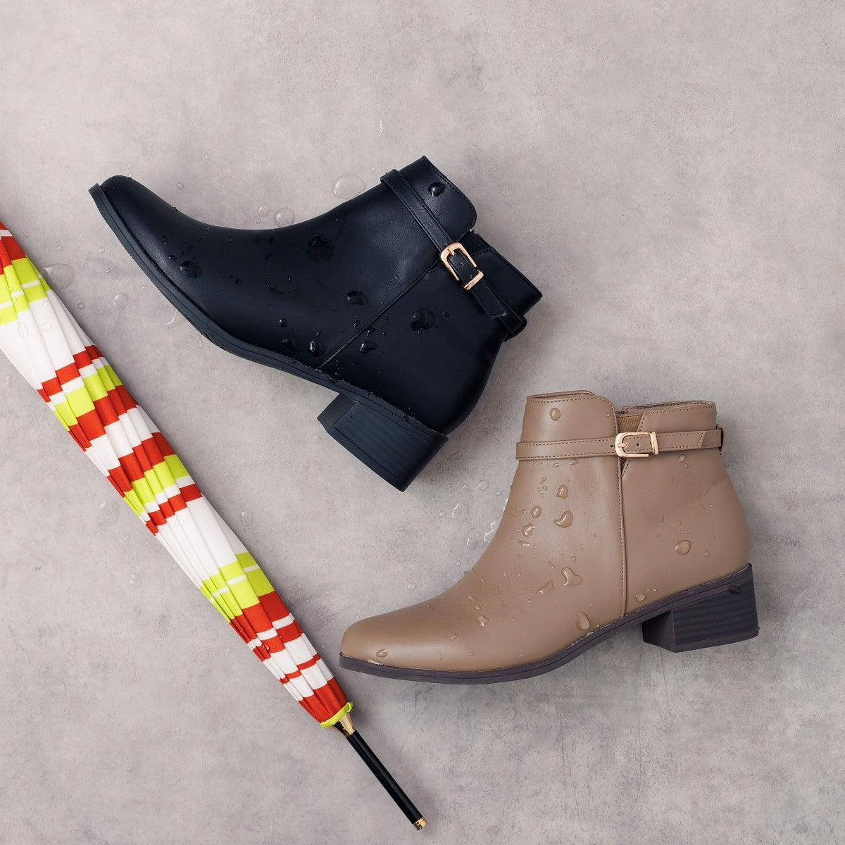 【耐水】ベルトデザインレインブーツ/634401