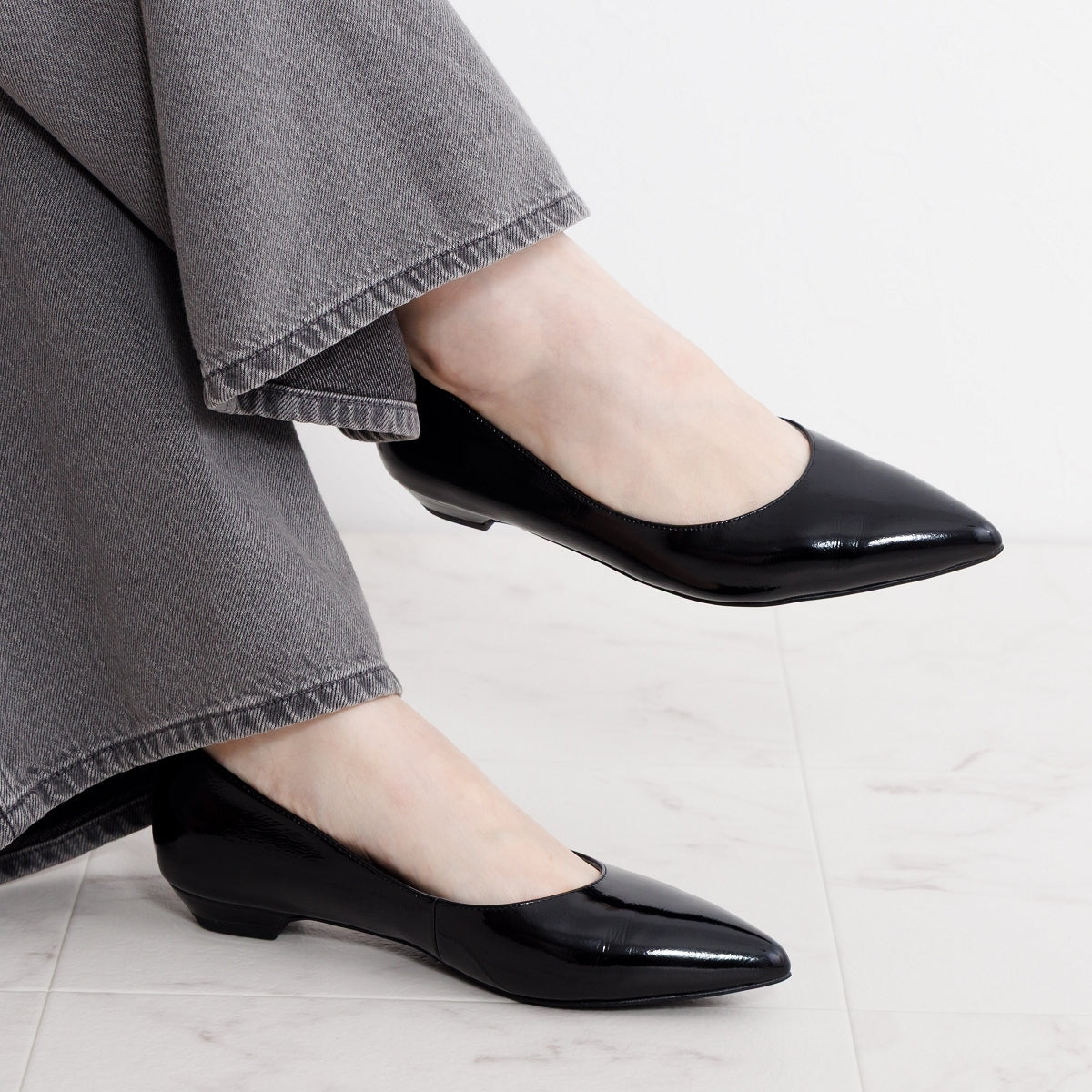 【再入荷/WEB限定デザイン】ローヒールパンプス/640001
