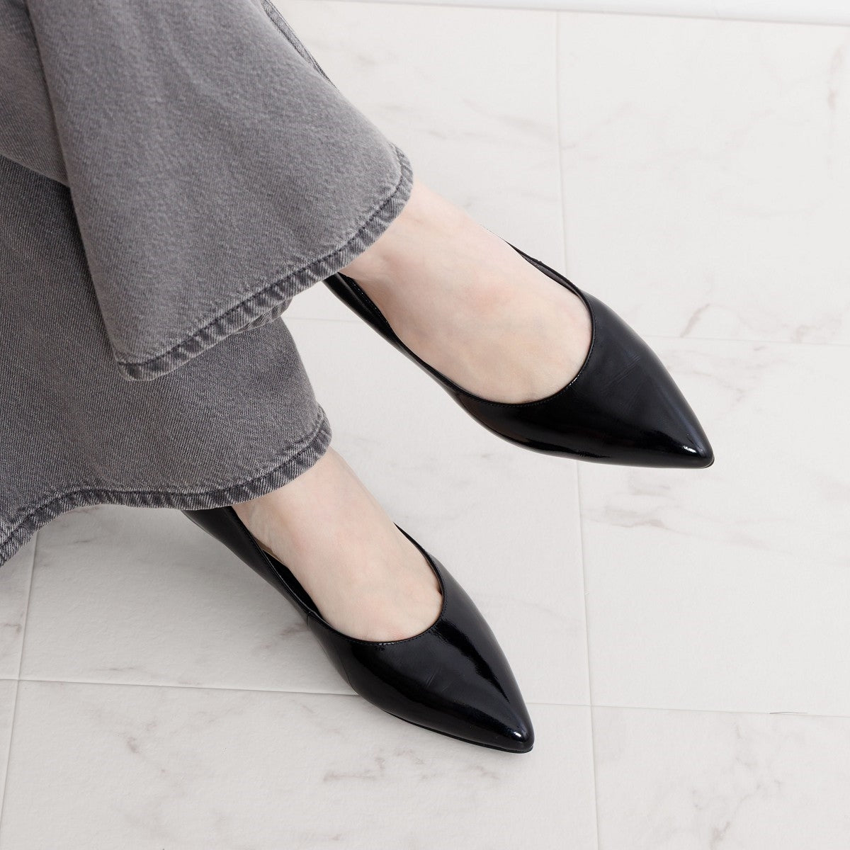 【再入荷/WEB限定デザイン】ローヒールパンプス/640001