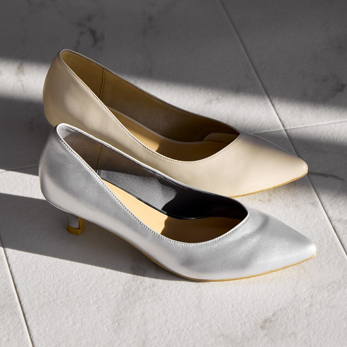 【WEB限定デザイン/再入荷】アシンメトリーポインテッドトゥパンプス/640002