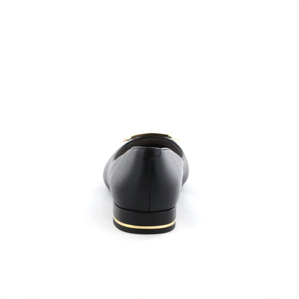 【WEB限定デザイン】バックルデザインローヒールパンプス/640004