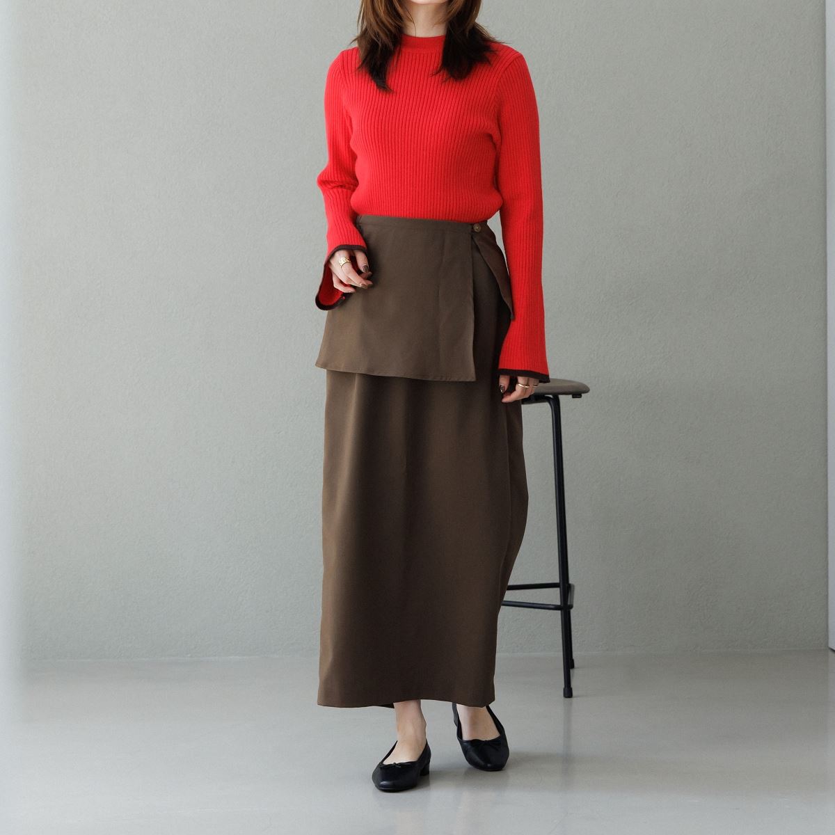 【WEB限定デザイン/25AW新色追加】スクエアトゥバレエシューズ/640008