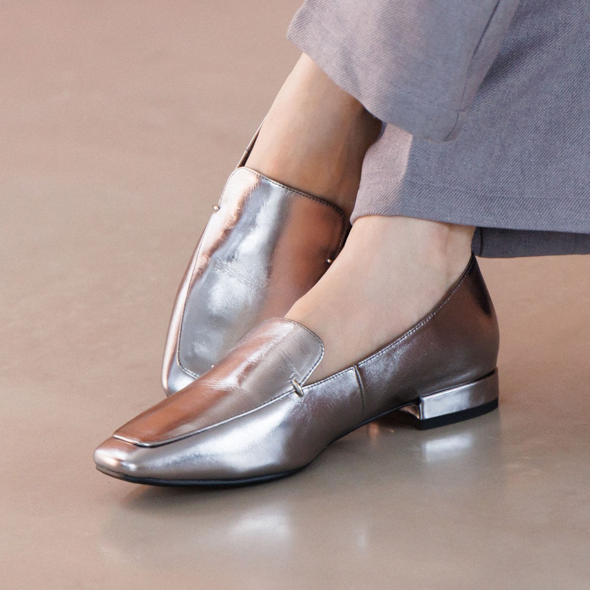 【WEB限定デザイン】メタルアクセントローファー/640009