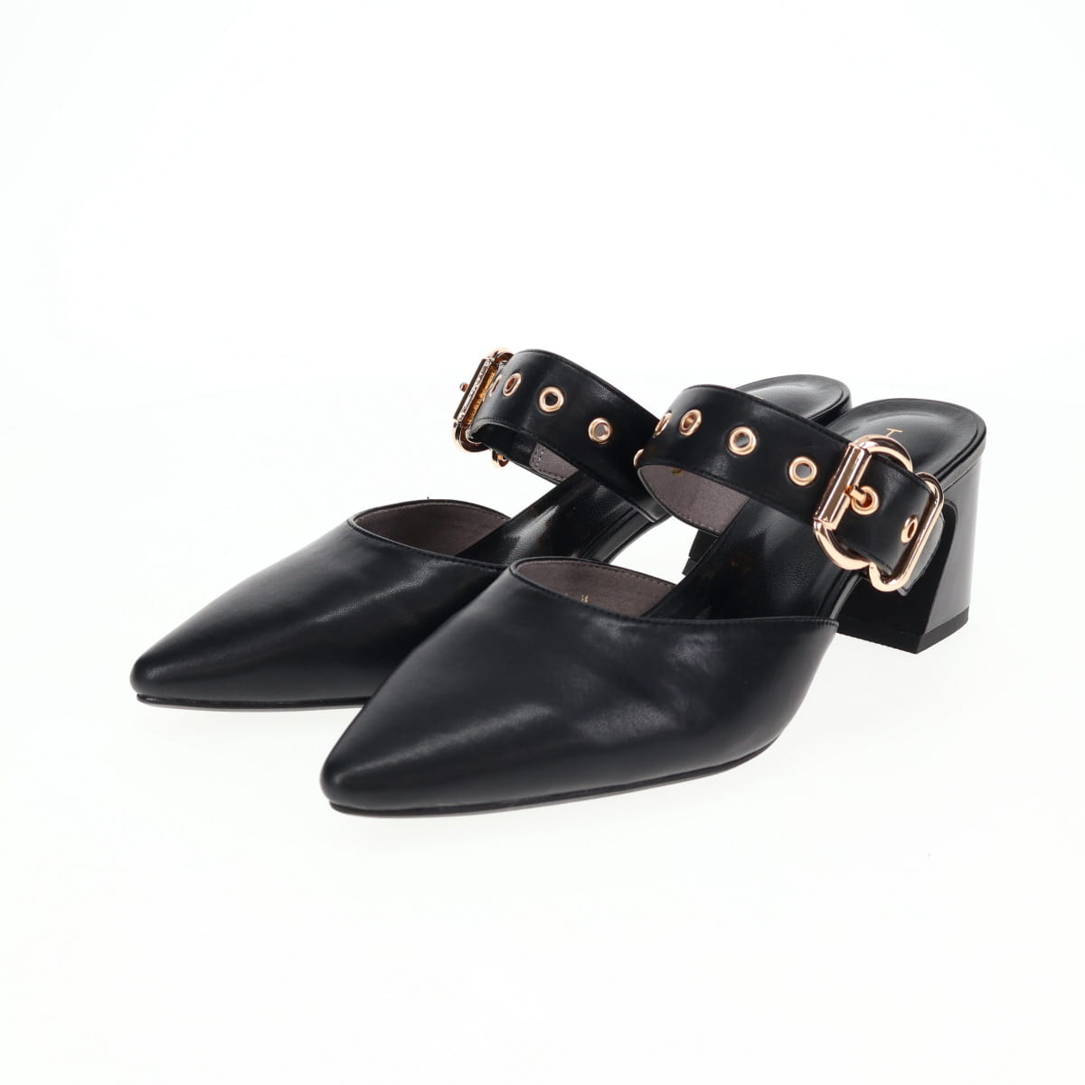 【26SS/WEB限定デザイン】メタルアクセントミュールパンプス/640012