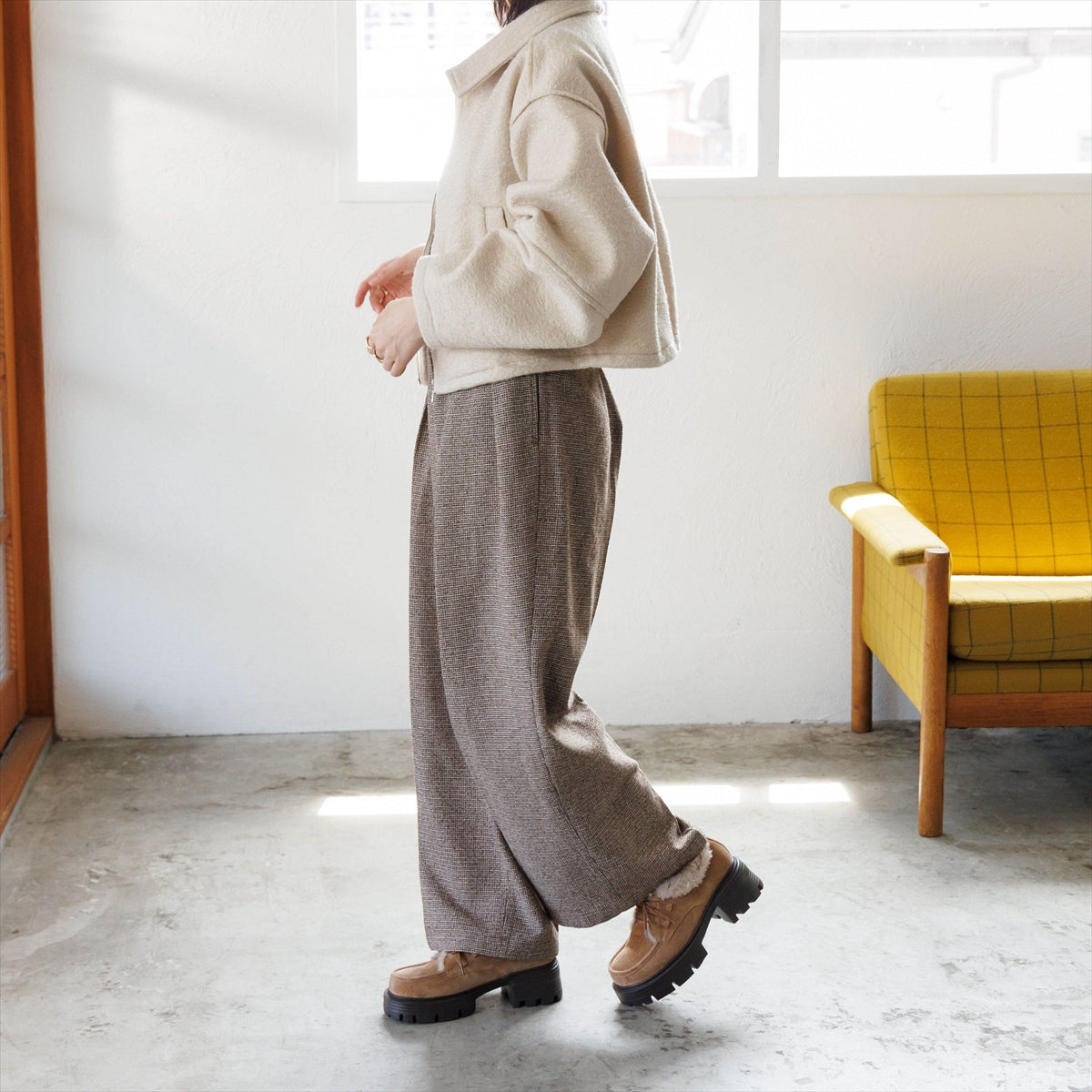 【26AW/WEB限定デザイン】ファーデザインレースアップシューズ/640019