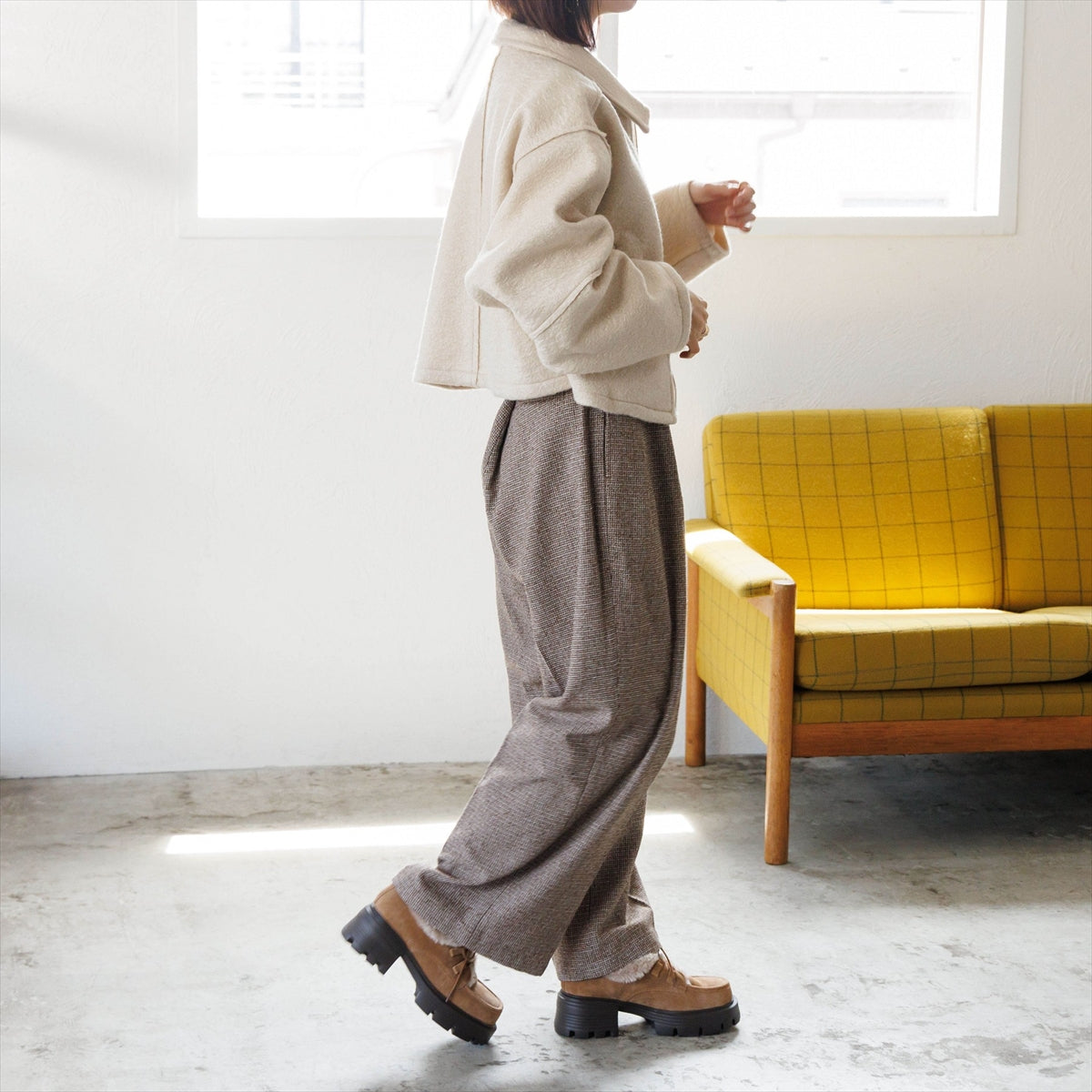 【26AW/WEB限定デザイン】ファーデザインレースアップシューズ/640019
