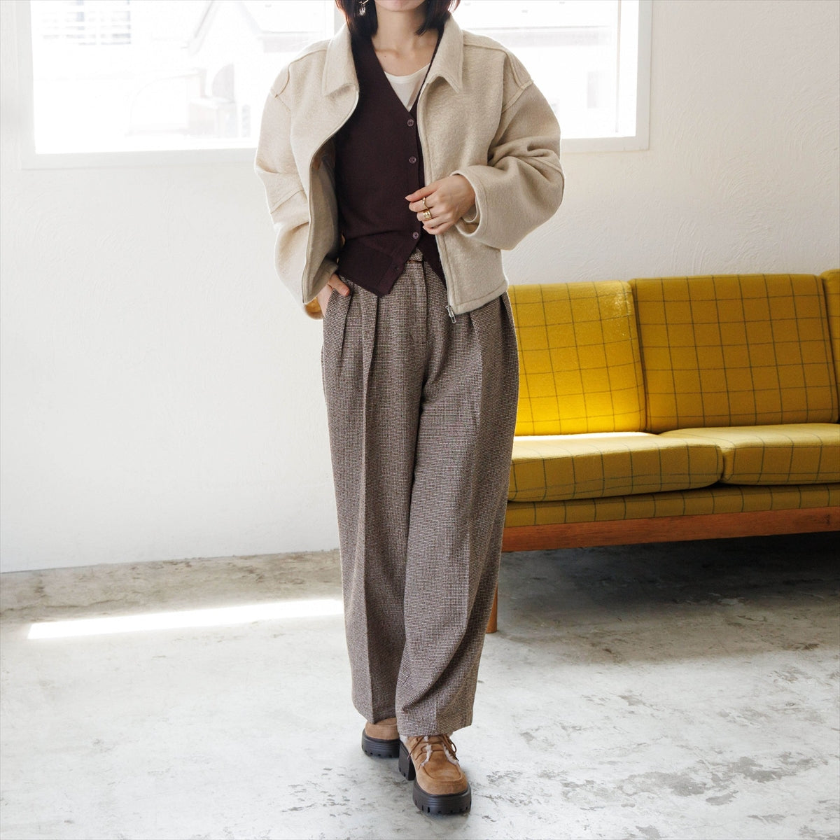 【26AW/WEB限定デザイン】ファーデザインレースアップシューズ/640019