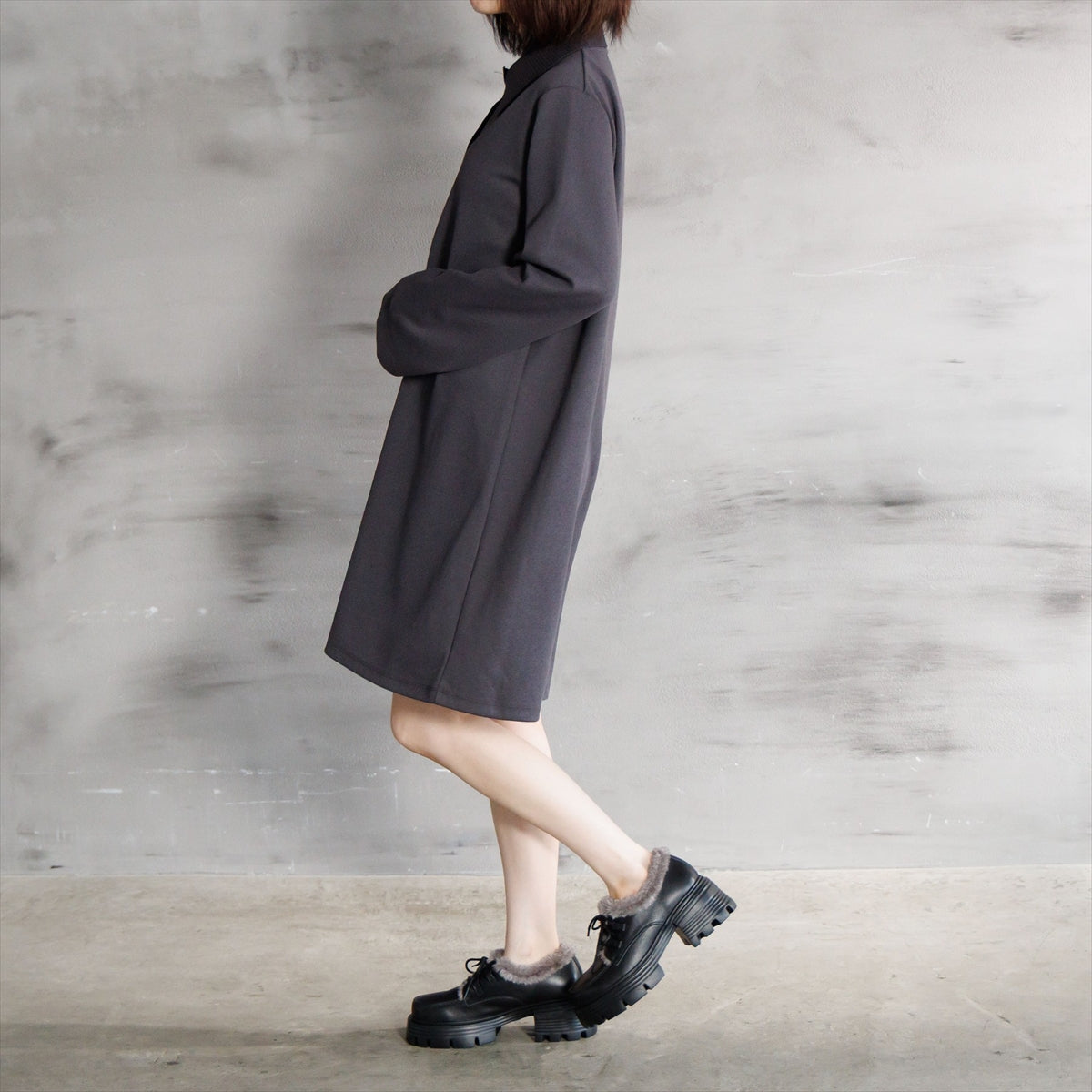 【26AW/WEB限定デザイン】ファーデザインレースアップシューズ/640019