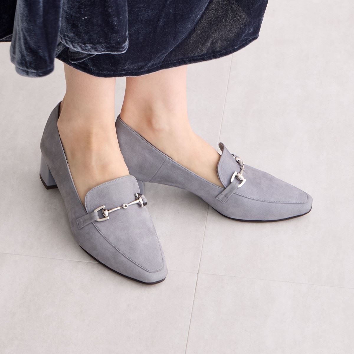【SALE】ヒールバブーシュビットローファー/641101