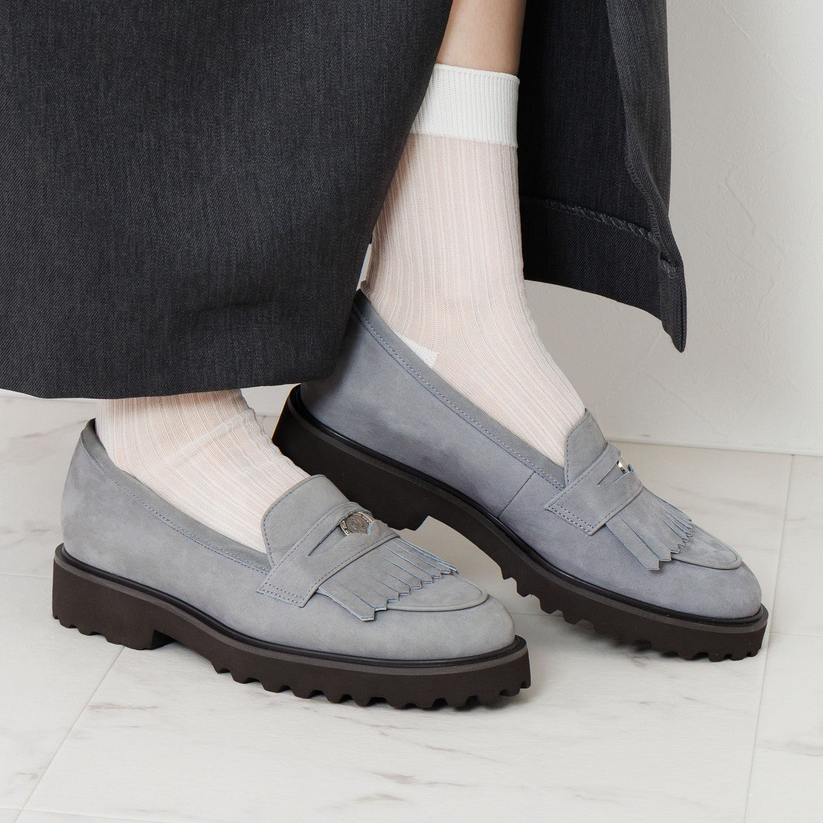 【SALE】トラックソールコインローファー/641304