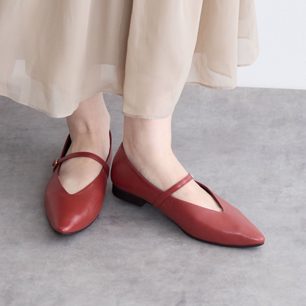 【SALE】メリージェーンフラットパンプス/741307