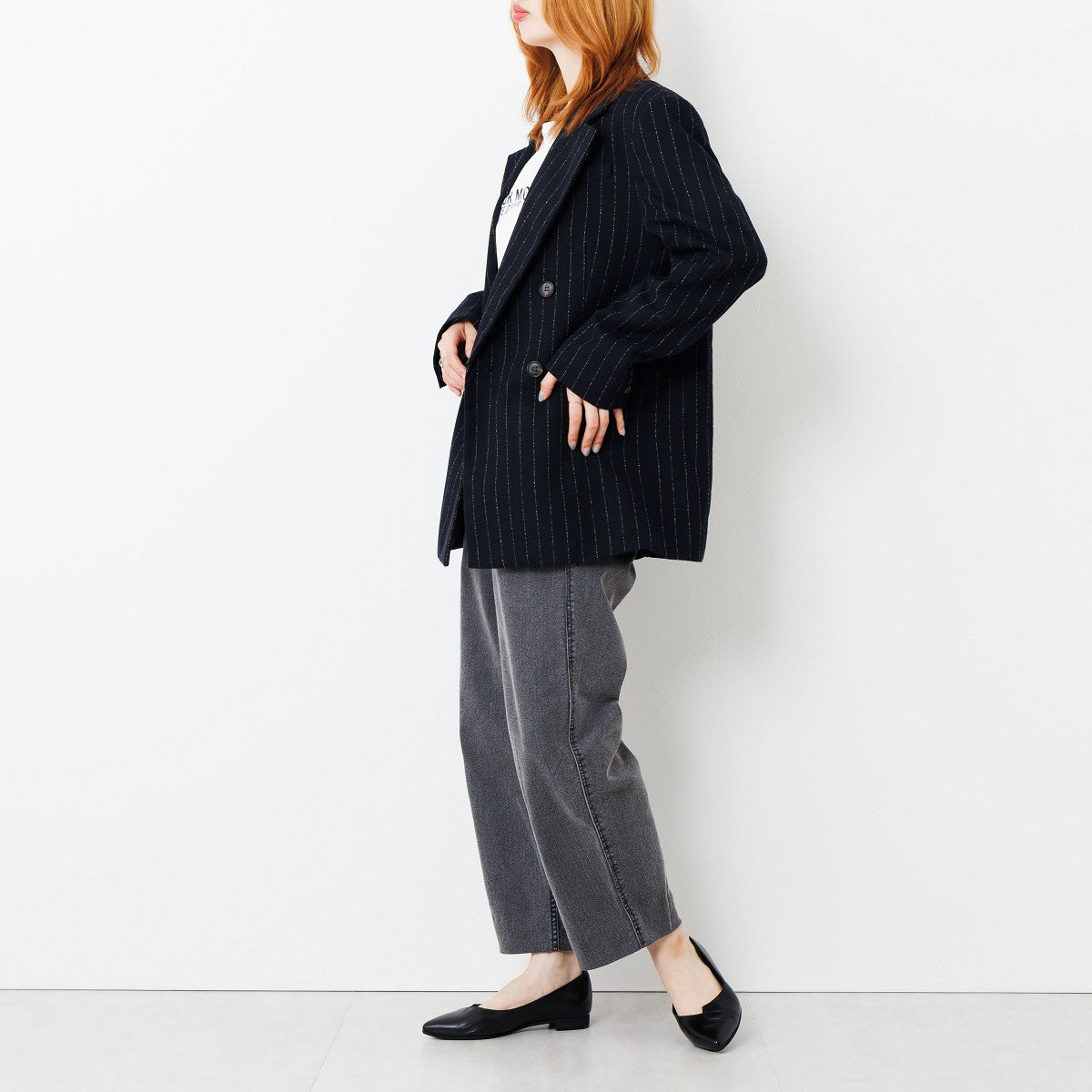 【26SS新色追加】アシンメトリーVカットフラットパンプス/641316