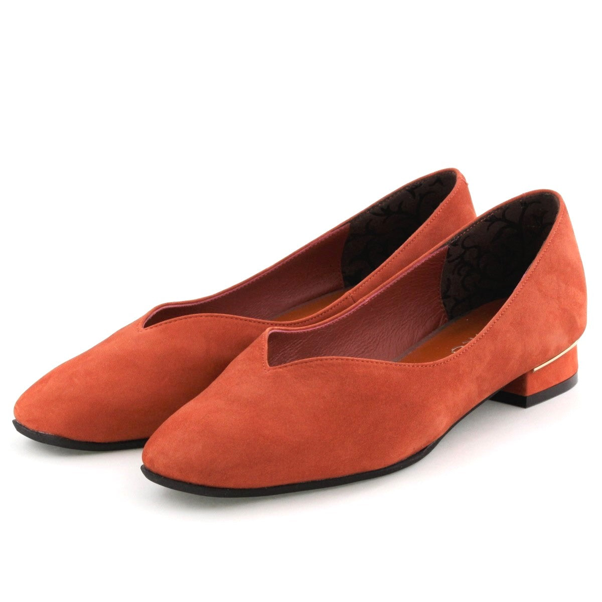【SALE】Vカットローヒールパンプス/641318