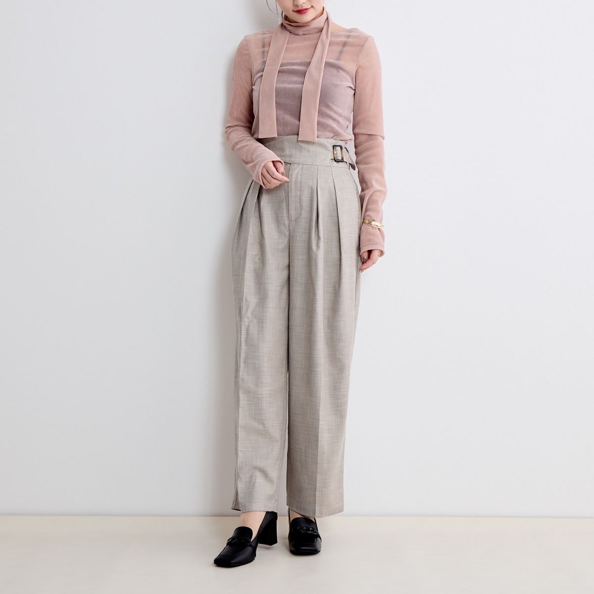 【SALE】チェーンモチーフヒールローファー/641324