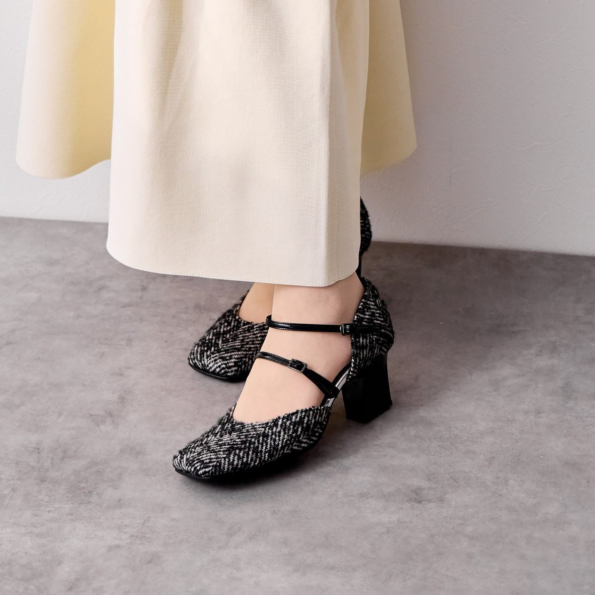 【SALE】ダブルベルトセパレートパンプス/641325