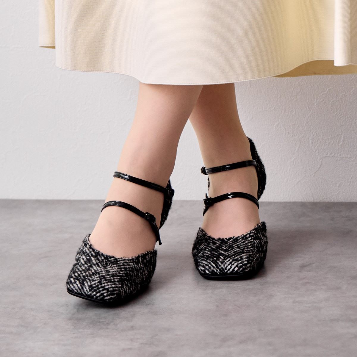 【SALE】ダブルベルトセパレートパンプス/641325