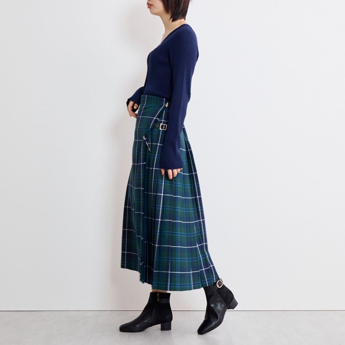 【SALE】サイドバックルショートブーツ/641407