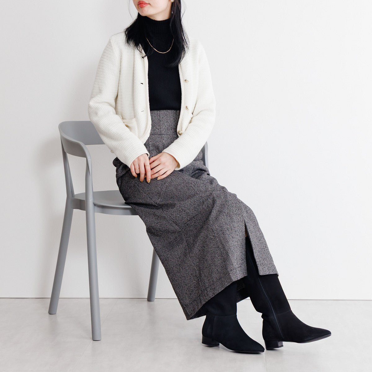 【25AW】ワイドシャフトロングブーツ/641416