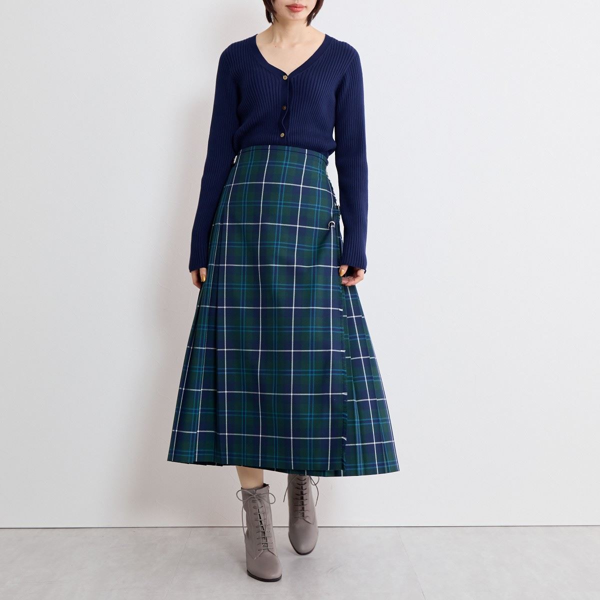 【SALE】レースアップヒールブーツ/641422