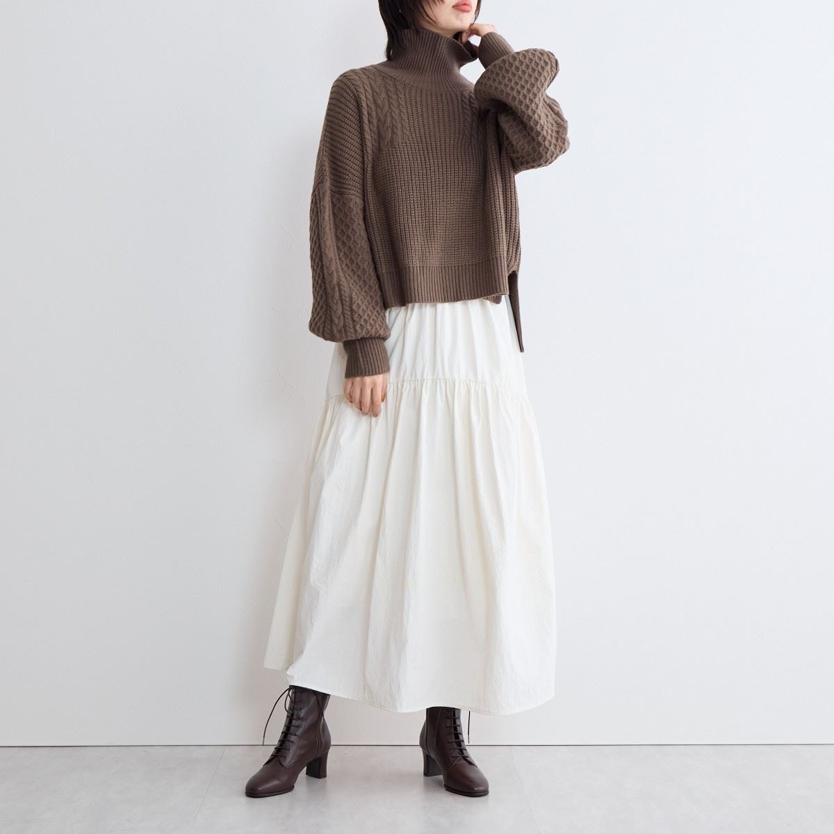 【SALE】レースアップヒールブーツ/641422