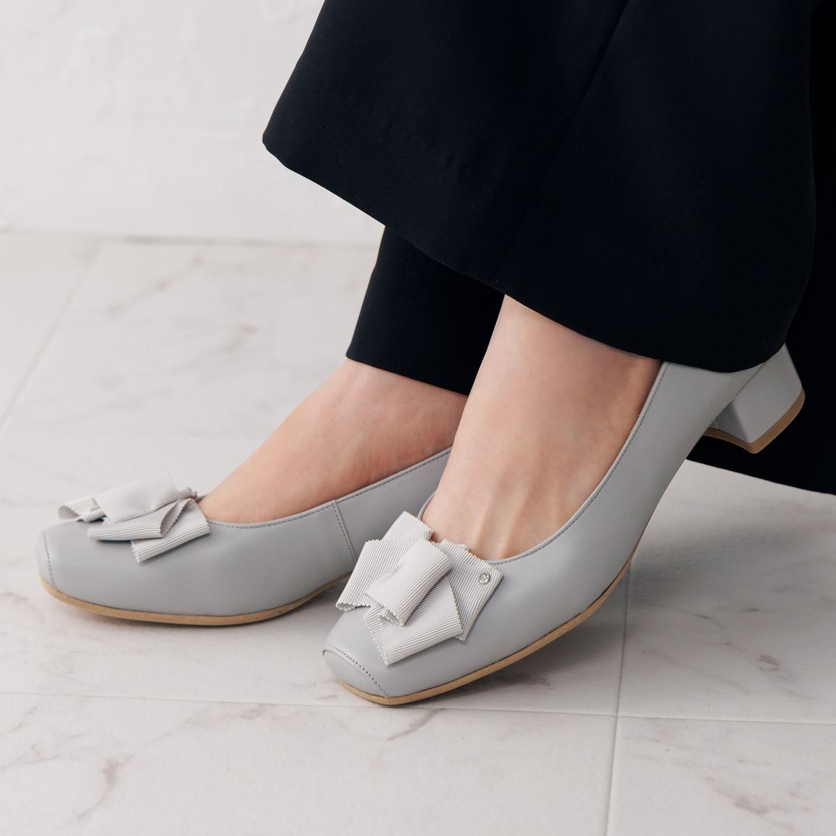 【SALE】ボリュームリボンパンプス/643108