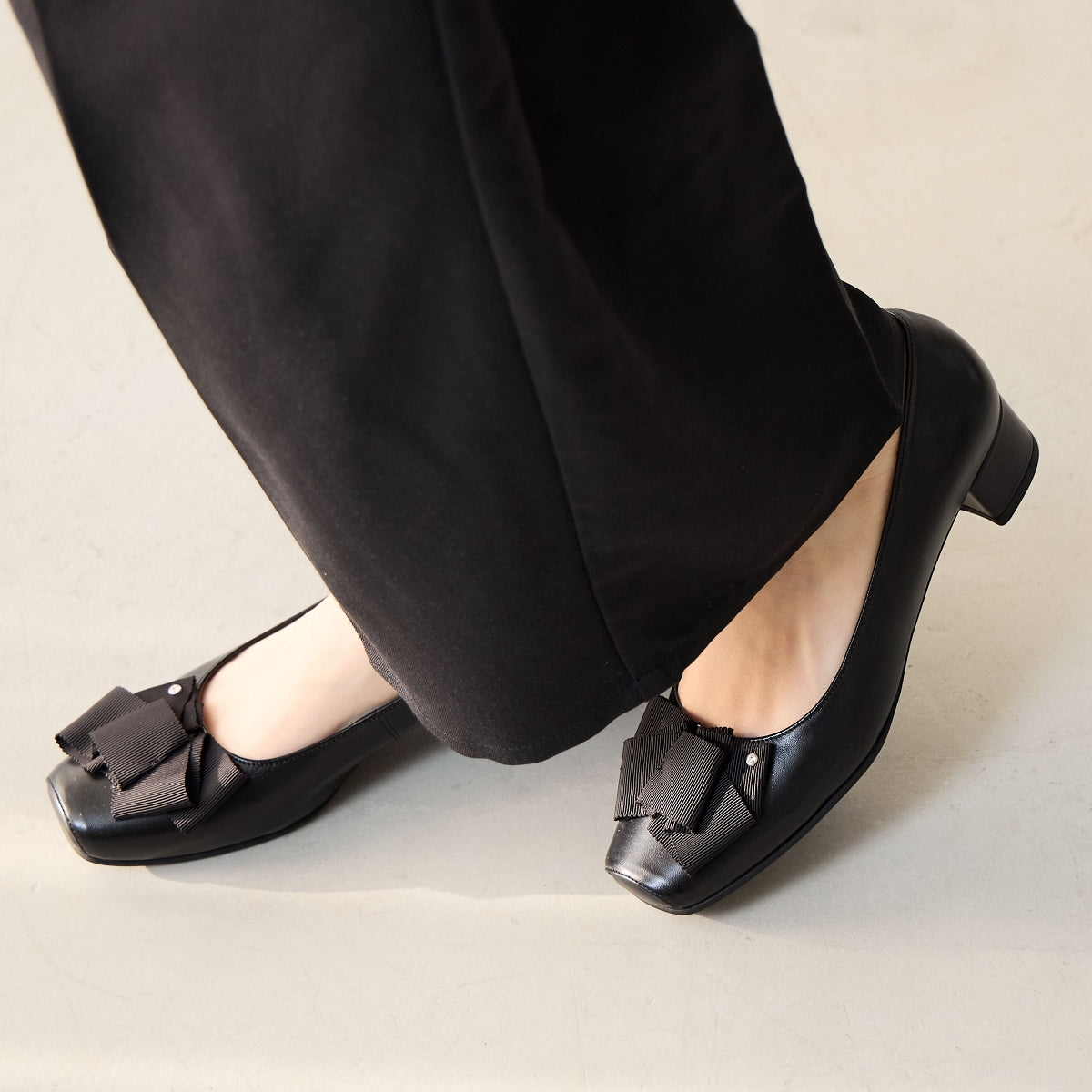 【SALE】ボリュームリボンパンプス/643304