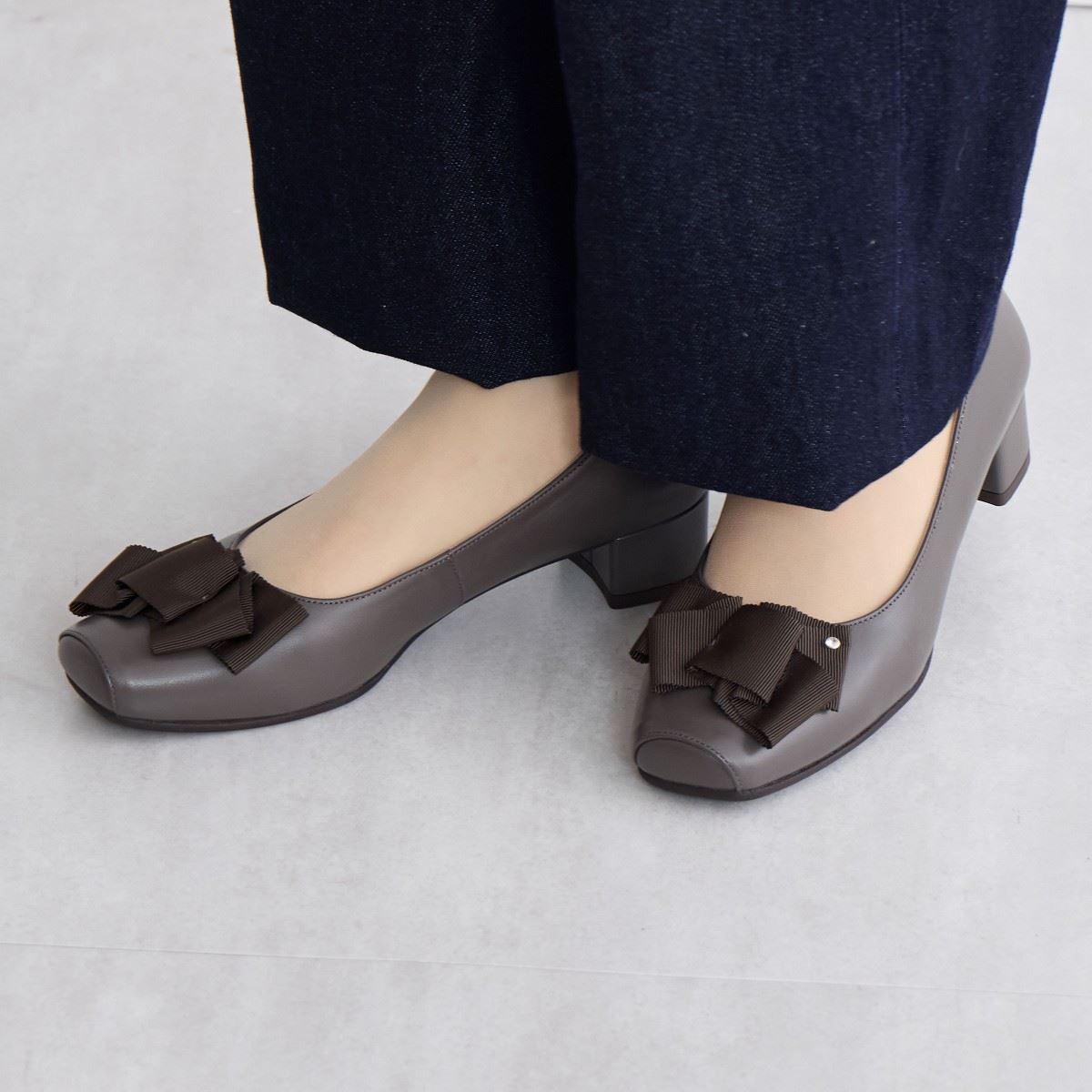 【SALE】ボリュームリボンパンプス/643304