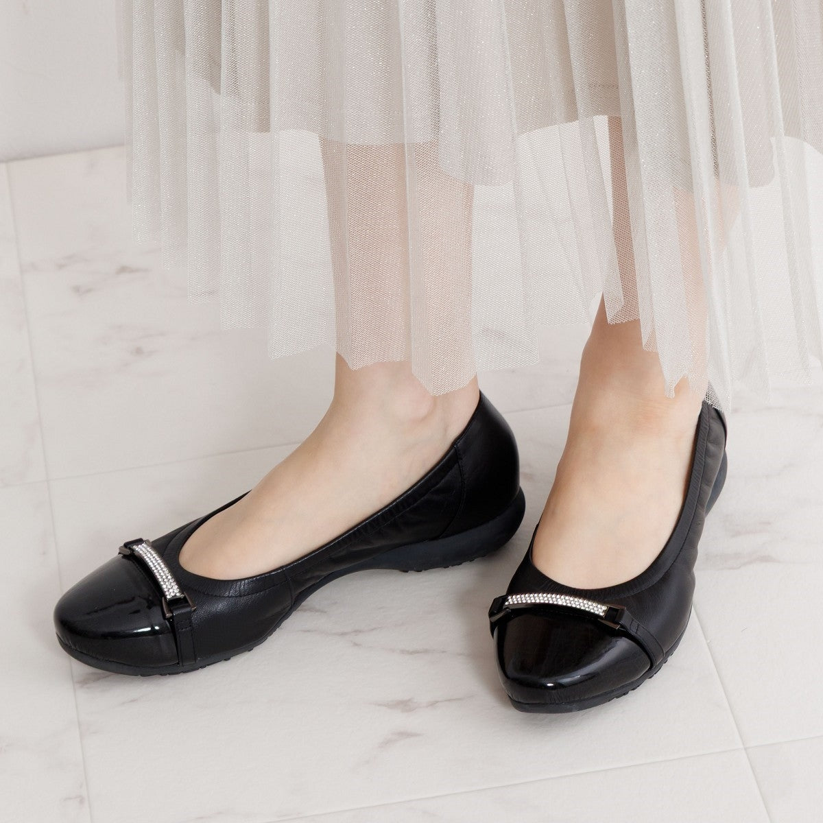 【SALE】ビジュービットスニーカーパンプス/643305