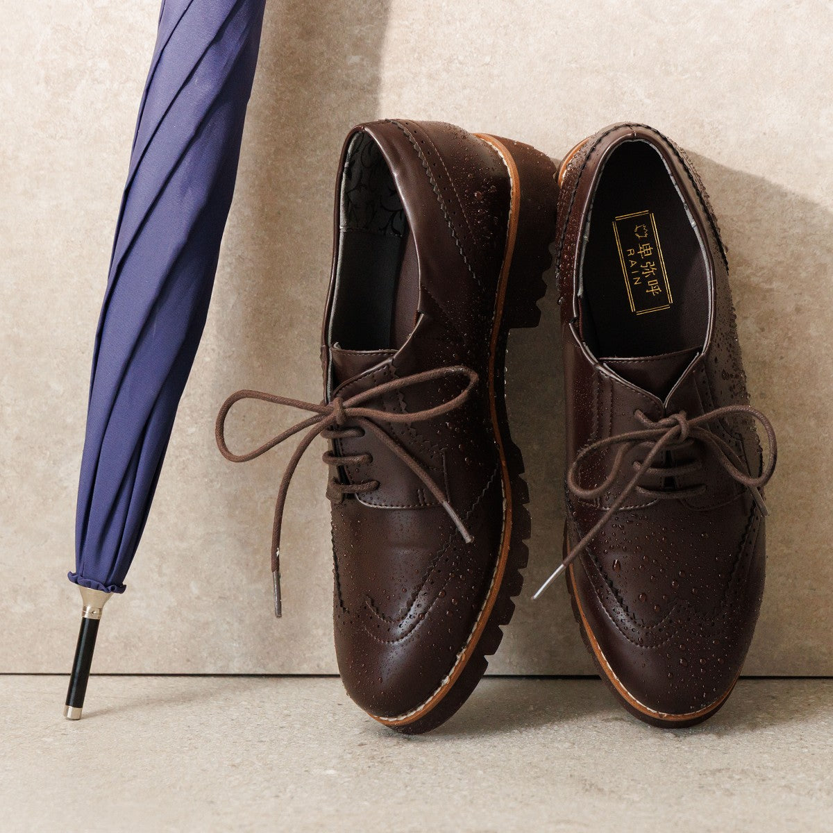 耐水】レースアップレインシューズ/644102