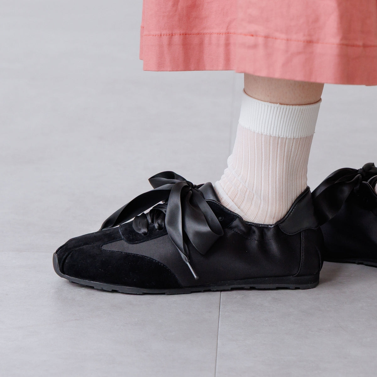 【26SS新色追加/WEB限定デザイン】バレエコアデザインスニーカー/650302