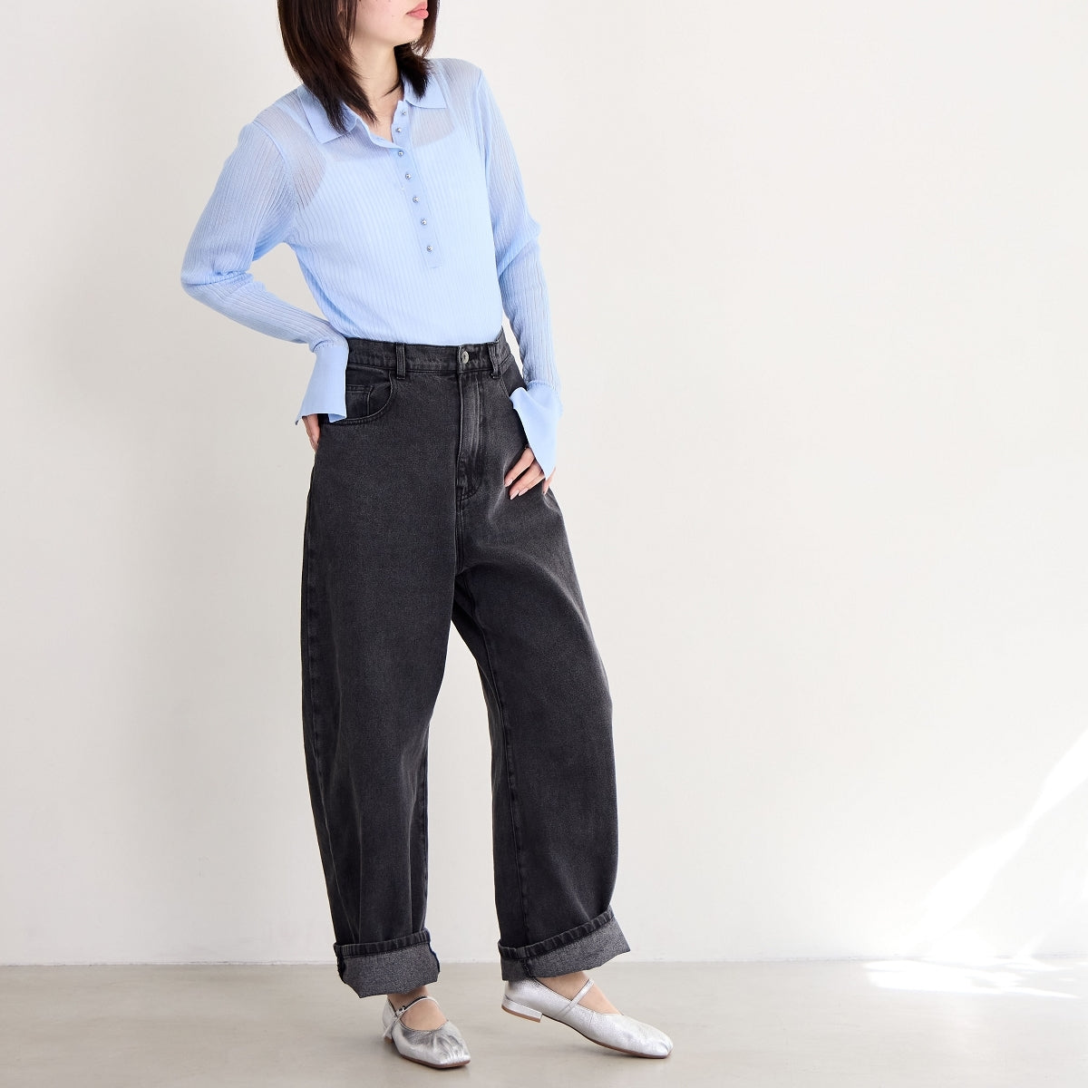 【SALE】ギャザーストラップパンプス/651105