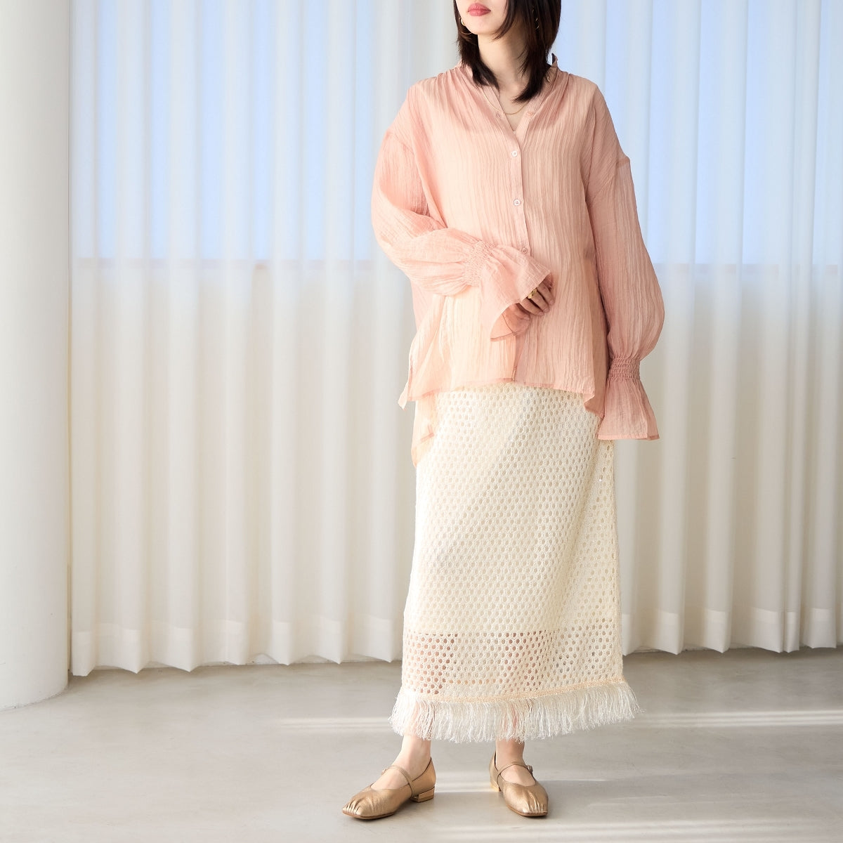 【SALE】ギャザーストラップパンプス/651105