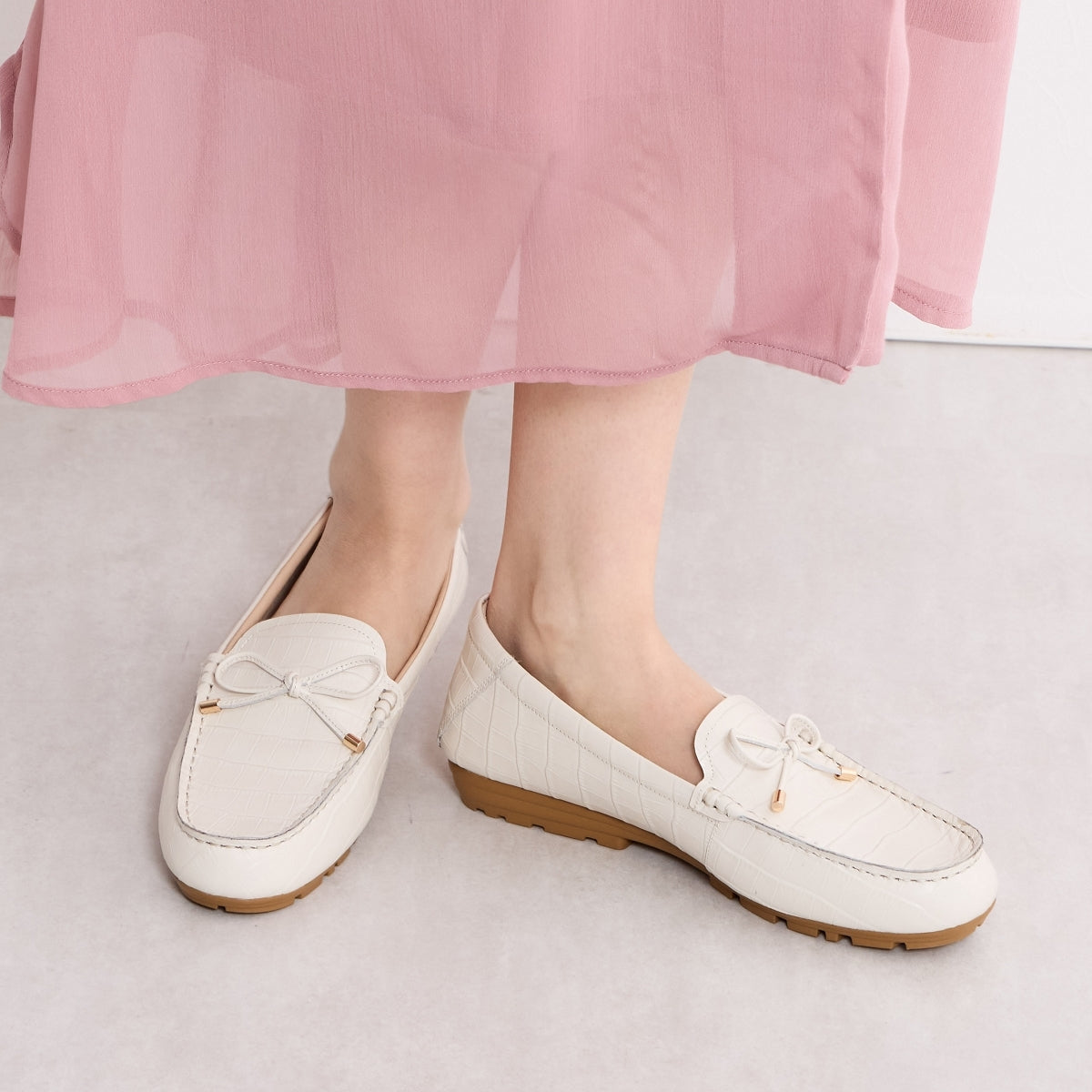 【再値下げ】【再入荷】リボンモチーフモカシン/651109