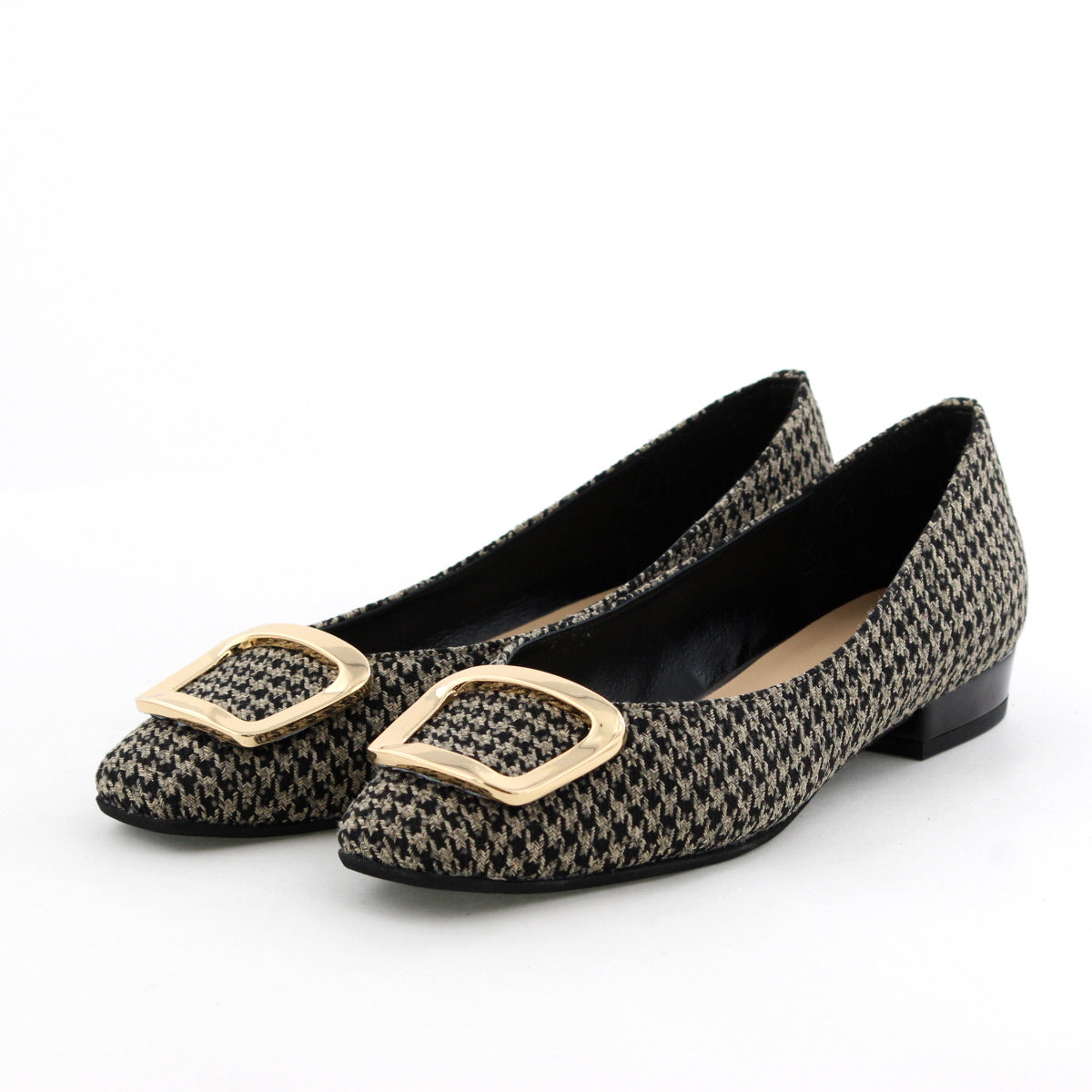 【SALE】スクエアバックルローヒールパンプス/751110