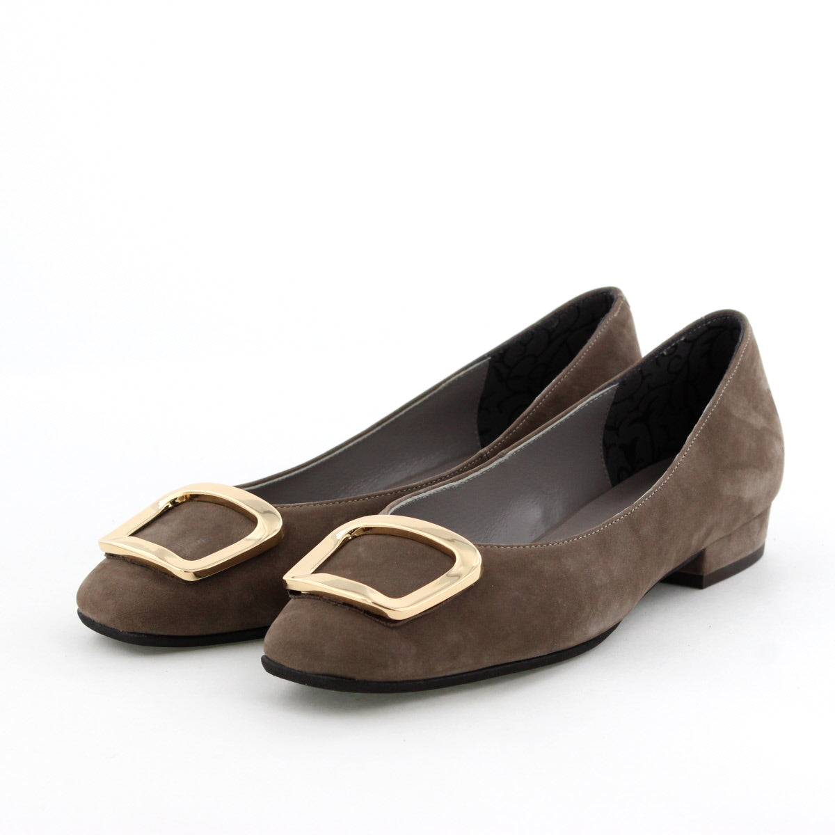 【SALE】スクエアバックルローヒールパンプス/751110