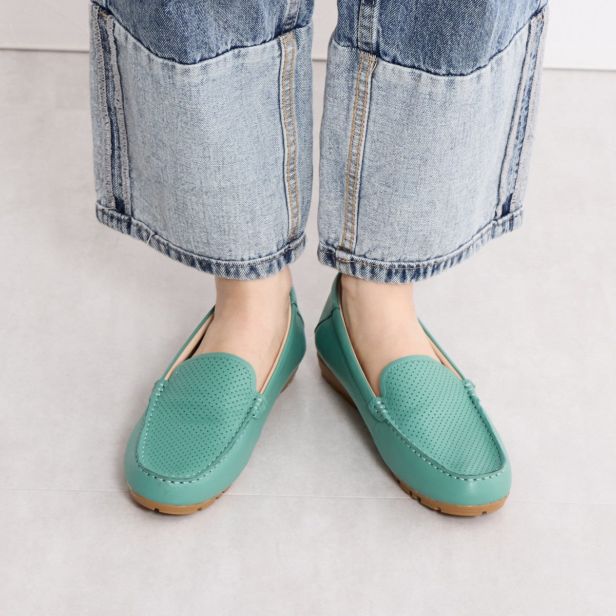 【SALE】パンチングレザーモカシン/651114