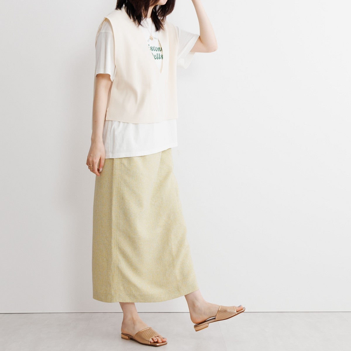 【SALE】パンチングレザーフラットミュールサンダル/651214