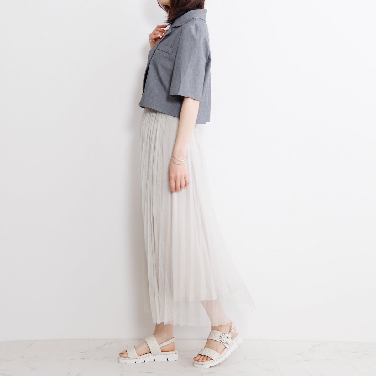 【SALE】キルティングビジューサンダル/651216