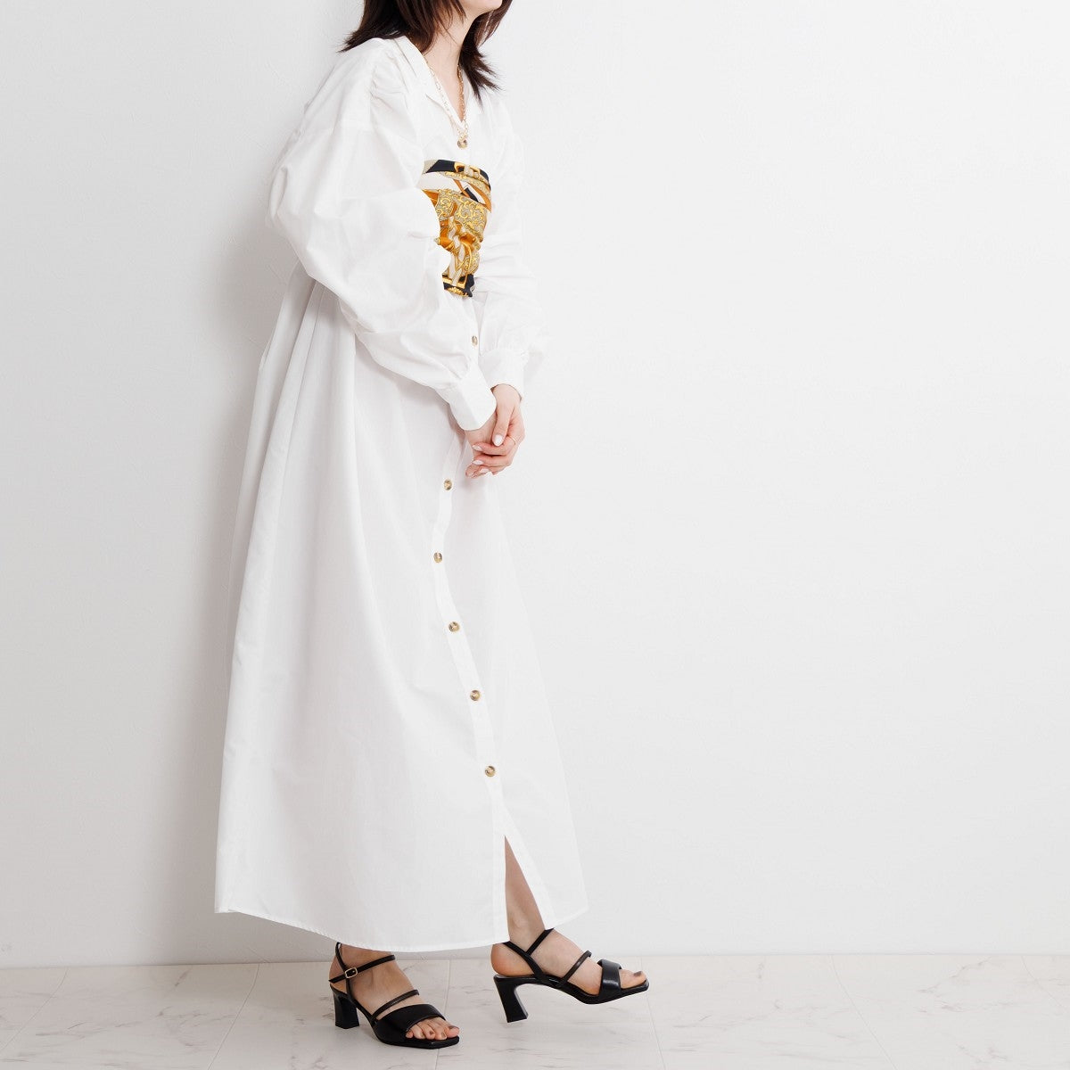 【SALE】パデットヒールサンダル/651217